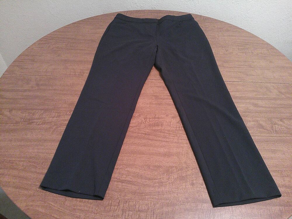 ALFANI PETITE STRAIGHT COMFORT PANTS BLACK SIZE 10P